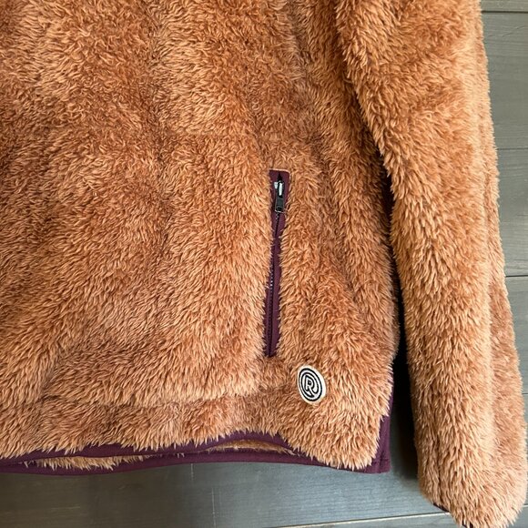 MARINE LAYER Respun Recycled Sherpa Shaggy Fleece Zip Pullover Jacket XS - Picture 3 of 5